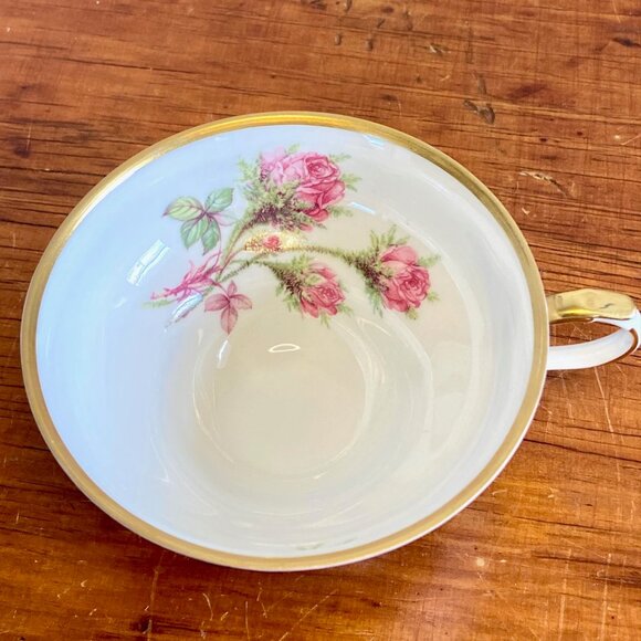 Vintage Edelstein Bavarian China Cup & Saucer - "Moss Rose" - Picture 9 of 15